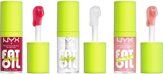 Nyx Professional Makeup Set Gingerbaddie Land Fat Oil Lip Drip Trio 3x4 8ml