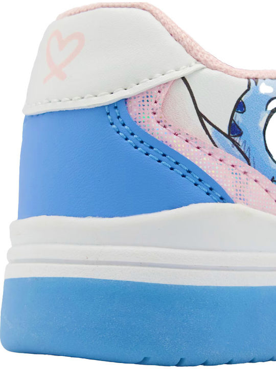 Kinder Sneakers mit Klettverschluss & Lichtern Hellblau