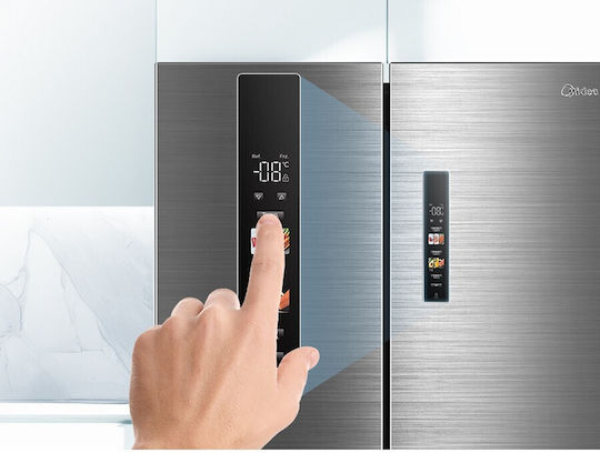Midea Side-by-Side Kühlschrank 515Es Total NoFrost H191xB83.3xT60cm. Gray MDRF705BIE70
