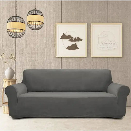 Alista Home Husă Elastică Canapea cu trei locuri Gri 1buc AVX-DA70