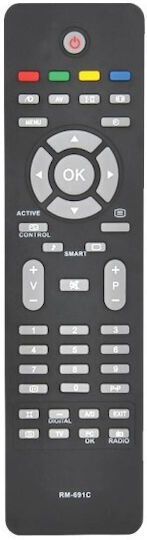 Rc4705 Rm-691c Telecomandă Philips Lcd Tv Coduri Saa3010