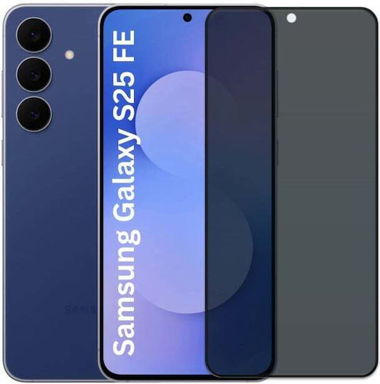 Vollkleber Privatsphäre Displayschutzfolie Schwarz (Galaxy S25 FE)