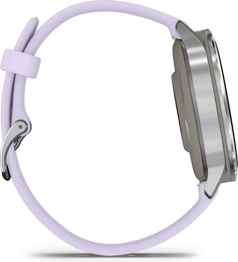 Garmin Venu 4 Stainless Steel 41mm Waterproof Smartwatch with Heart Rate Monitor (Silver with Periwinkle)