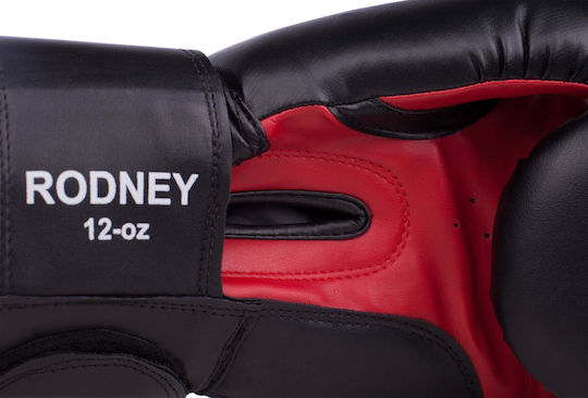 Benlee Sugar Deluxe Boxing Gloves made of Synthetic Leather for Match Black