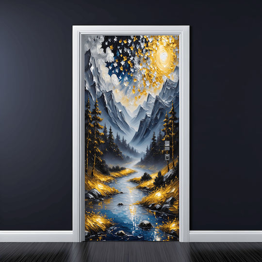 Printed Color Film Door Decoration Size 200 X 90cm Model Avx-dr18