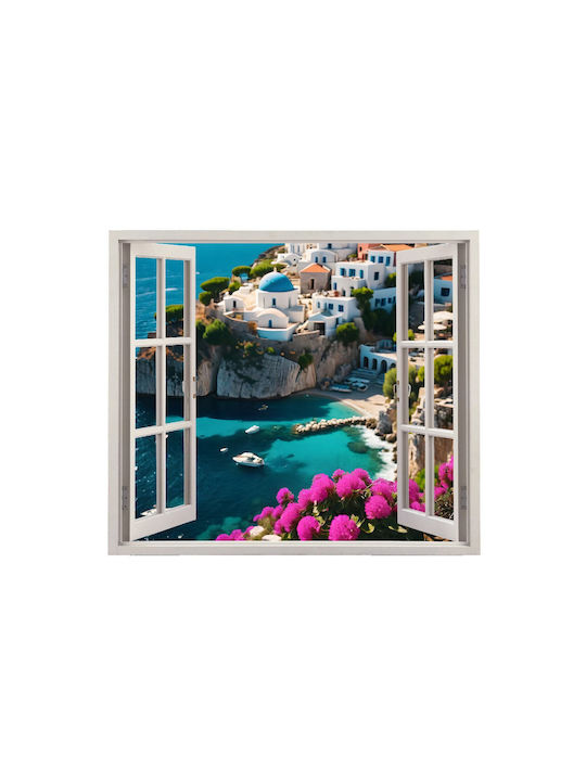 Decor de Perete din Folie Colorată Imprimată Dimensiune 125 X 110cm Model Priveliște către Haven 13
