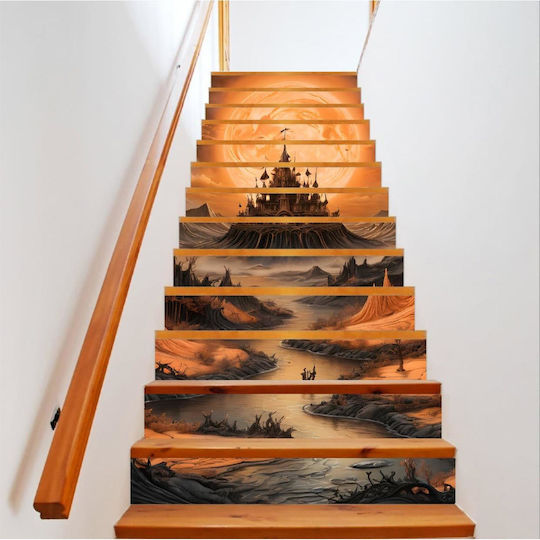 Decorative Sticker Indoor Stairs High-resolution Self-adhesive Print Dimensions 200 X 124 Cm Code Avx-stairs-01