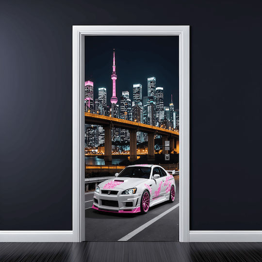 Printed Color Film Door Decoration Size 200 x 90cm Model Avx-dr06