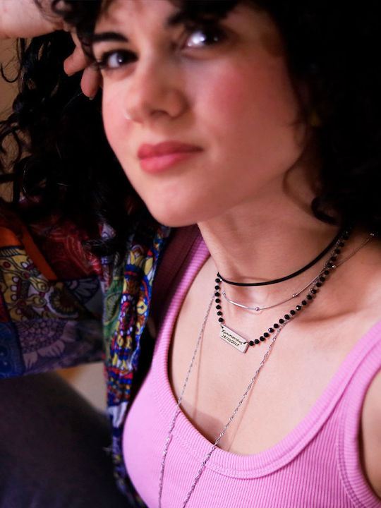 Theodora's Jewellery Necklace Rosary ID Card from Steel