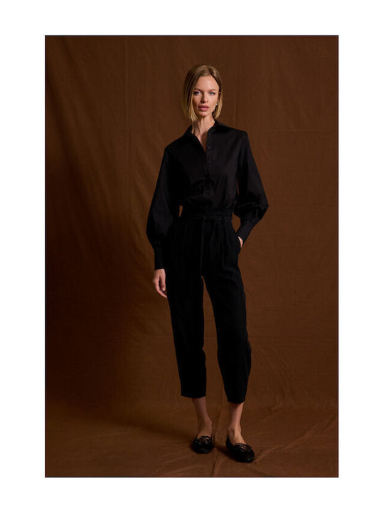 Malena Women's Fabric Trousers Black
