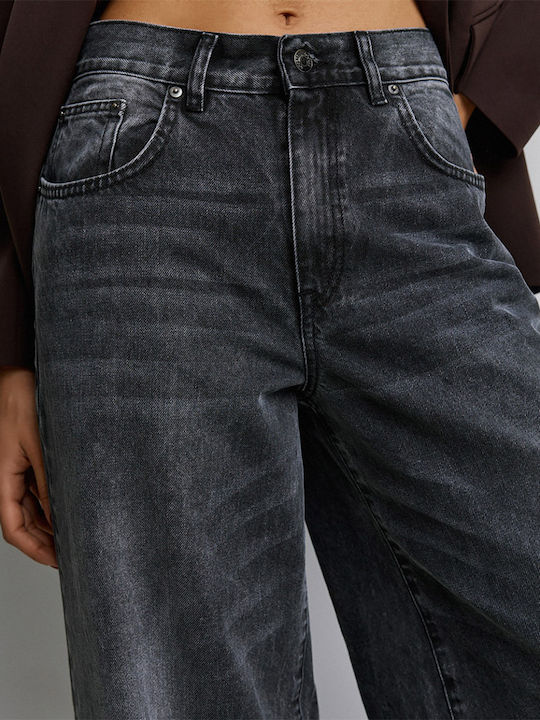 Hoch tailliert Damenjeans Black