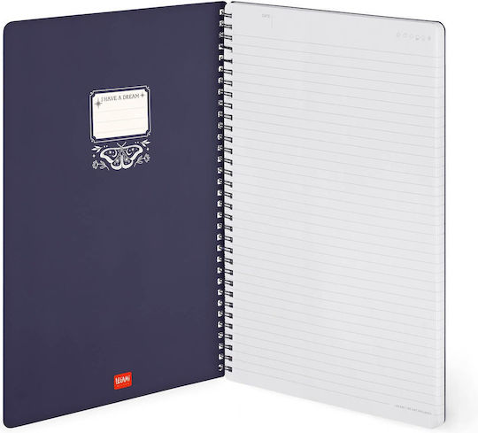 Legami Milano Notebook Σημειωματάριο Σπιράλ Α4 160 Φύλλων Ριγέ Μπεζ