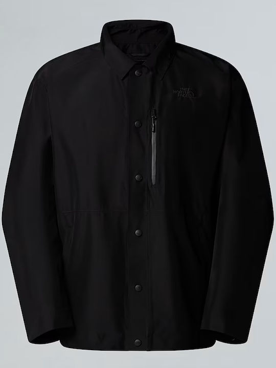 Μακρυμάνικo Overshirt σε Φαρδιά Γραμμή Black