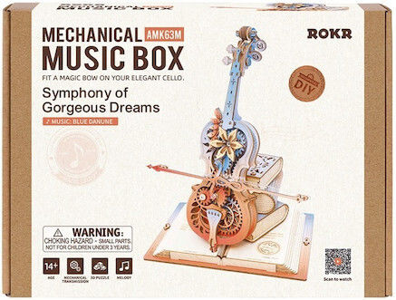 Rokr Παιχνίδι Κατασκευών Ξύλινo Mechanical Music Box για Παιδιά 14+ Ετών