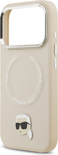 Karl Lagerfeld Umschlag Rückseite Kunststoff / Silikon Beige (iPhone 17 Pro Max)