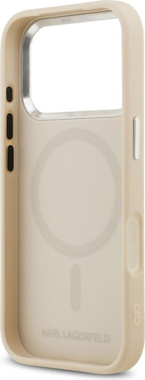 Karl Lagerfeld Umschlag Rückseite Kunststoff / Silikon Beige (iPhone 17 Pro Max)