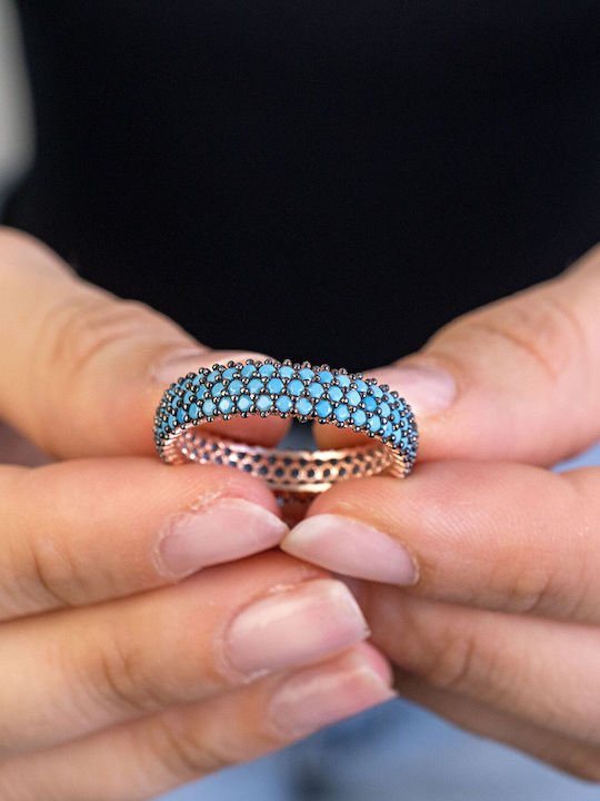 Kiriakos Gofas Damen Ring mit Steinen aus Silber Vergoldet