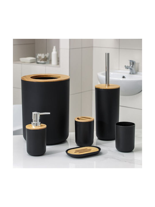 Alista Home Alista Home Bathroom Accessory Set Plastic Black 6 Pieces