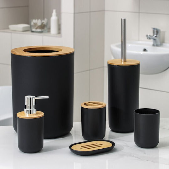 Alista Home Set Accesorii Pentru Baie Din Plastic Negru 6 Bucăți