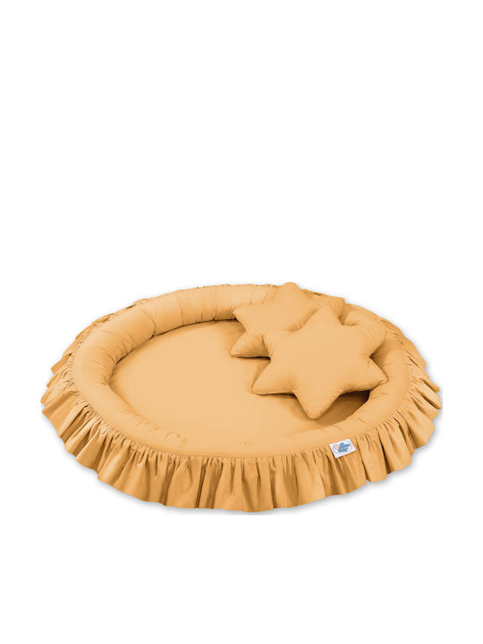 Mustard Ruffled Cushion