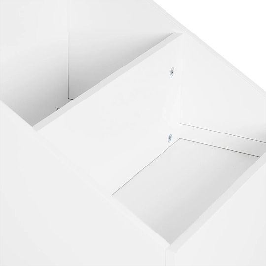 Βιβλιοθήκη Δαπέδου Ξύλινη Λευκή 72.5x40x95.8cm
