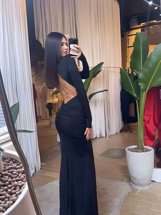 Maxi Dress for Wedding - Christening Drape Gold Features
