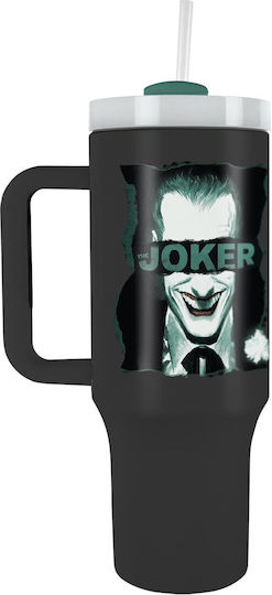 Pyramid International Joker Handled Tumbler Θερμός Ανοξείδωτο 1.2lt Stainless Steel με Καλαμάκι και Λαβή