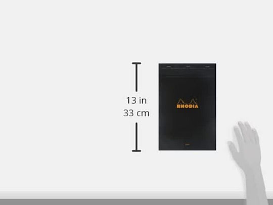Rhodia Block No19 Σημειωματάριο Α4 80 Φύλλων με Λευκές Σελίδες Μαύρο