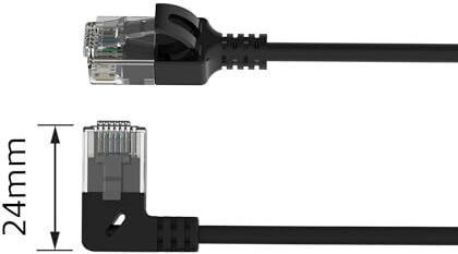 Act U/UTP Cat.6a Ethernet Network Cable 1m Black 1pcs