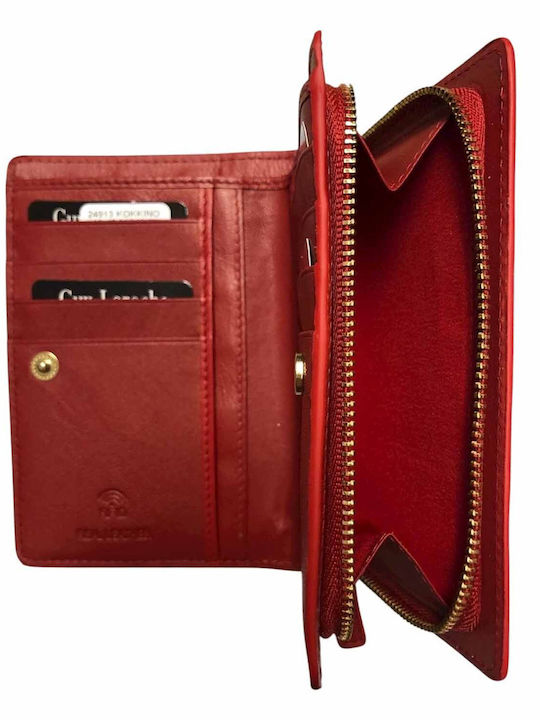 Leather Women's Wallet Classic with RFID Red