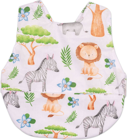 Kidizi Waterproof Bib from 100% Cotton with Pocket Beige for 36 m+ 2pcs