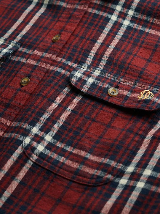 Flannel Μακρυμάνικο Γυναικείο Πουκάμισο Κοκκινο Καρό