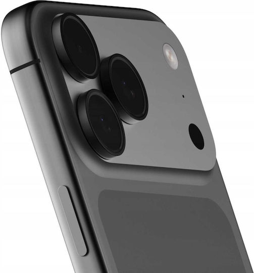 Spacecase Quickfit Προστασία Κάμερας Tempered Glass Μαύρο για το iPhone 17 Pro, iPhone 17 Pro Max