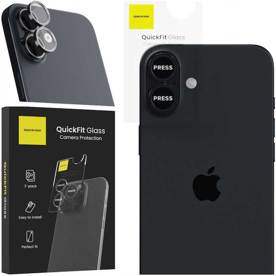 Spacecase Quickfit Protecție Cameră Tempered Glass Black pentru iPhone 17