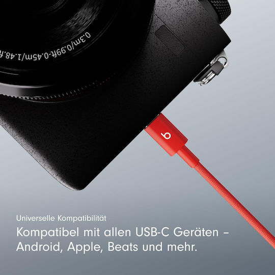 Beats Braided USB to Type-C / Lightning 1.5m Cable Red (MFEJ4ZM/A)
