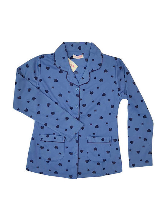 Lovelx Homewear Winter Damen Pyjama-Set Blue Lovelx Homewear Winter Damen Pyjama-Set Blue