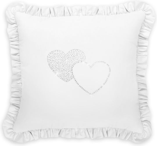 Decorative Cushion Appliqué White