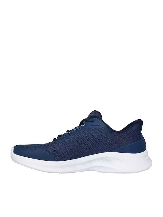 Skechers Mesh Lace Up Sneakers Navy Μπλε