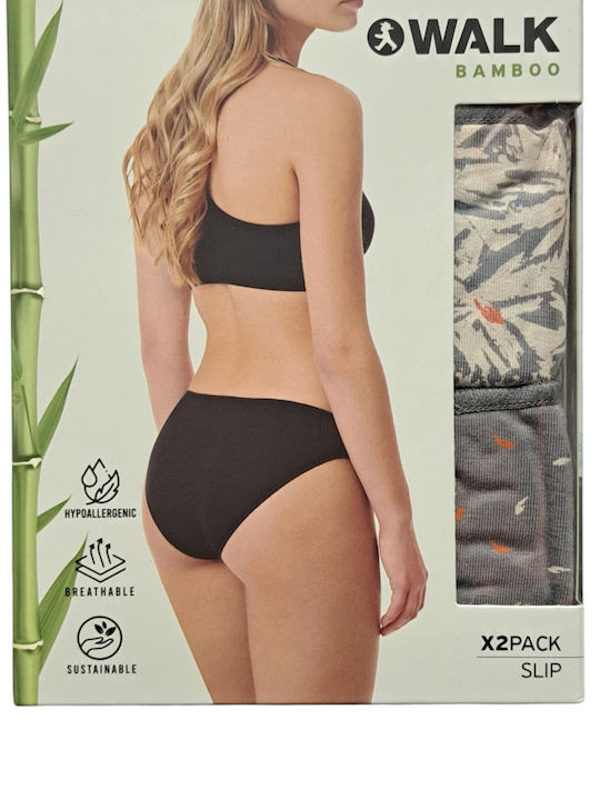 Bamboo Women's Slip 2Pack Gray