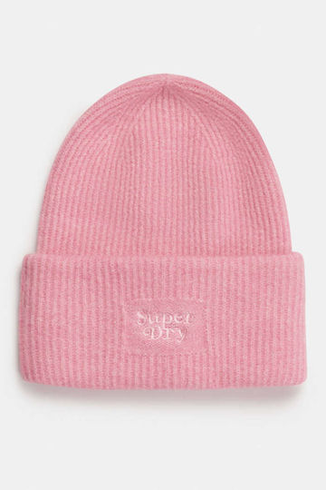 D2 Sdna Beanie Beanie with Rib Knit in Pink color