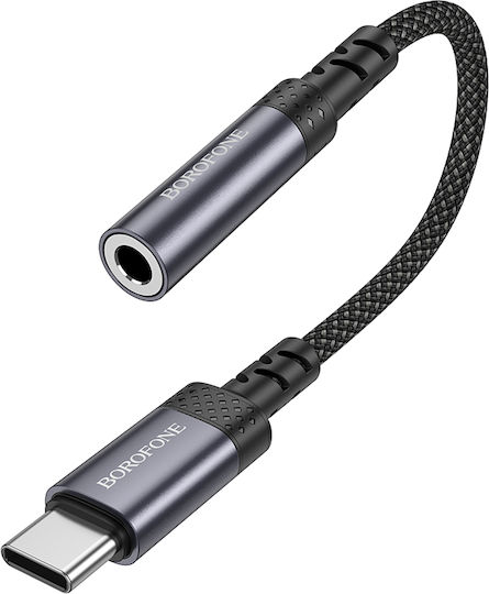 Borofone NO-BOR-118999 USB-C Männlich zu 3.5mm Weiblich Konverter Grau