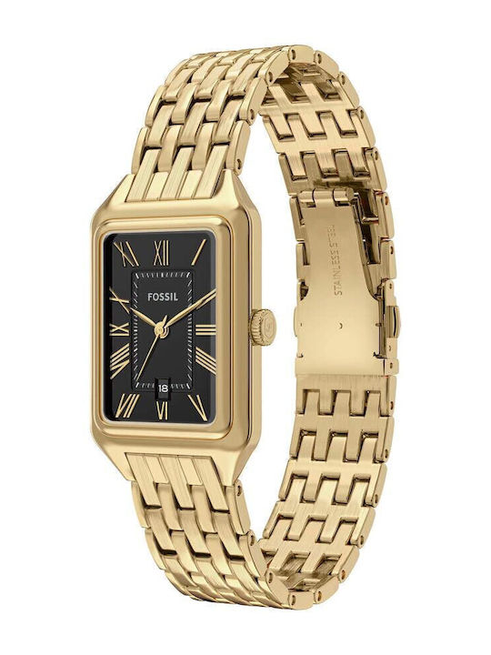Fossil Ceasuri Dama 23mm Baterie Cu Brățară Din Metal Auriu