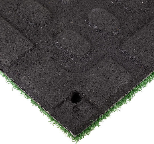 inSPORTline Rubber Gym Floor Puzzle Mat Green 100x100x2cm