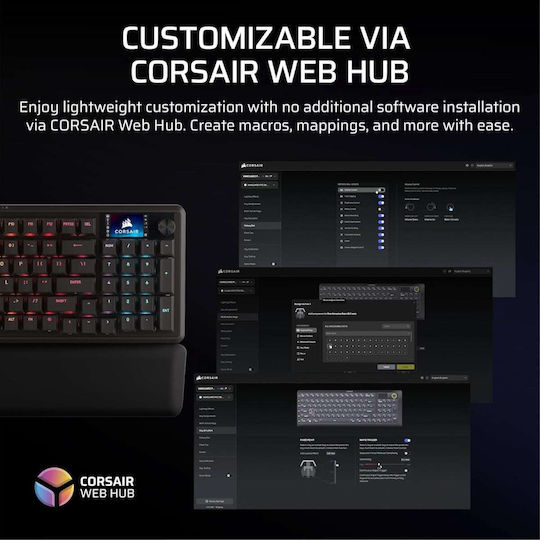 Corsair Vanguard Pro 96 Hall Effect Gaming Keyboard 96% with Corsair MGX switches and RGB lighting (English US)