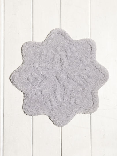 Nima Πατάκι Μπάνιου Βαμβακερό Lily 35918 Light Gray 55x55εκ.