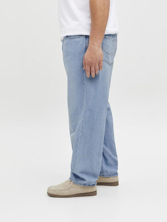 Men's Jeans Pants with Relaxed Straight Fit Blue Denim