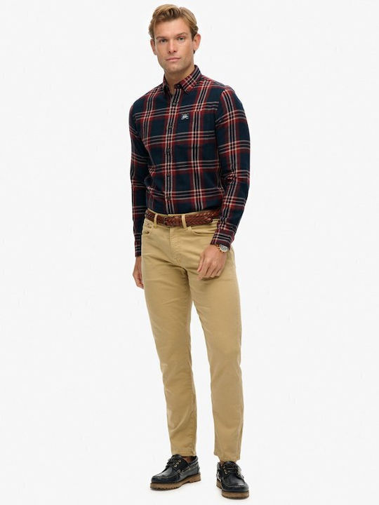 Lumberjack Lumberjack Long-sleeved Cotton Shirt Checked Blue Red