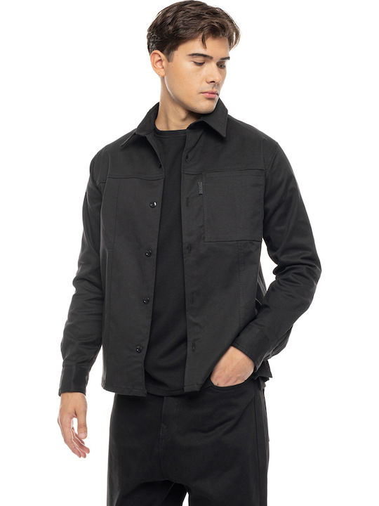 Overshirt Cu Mânecă Lungă Negru