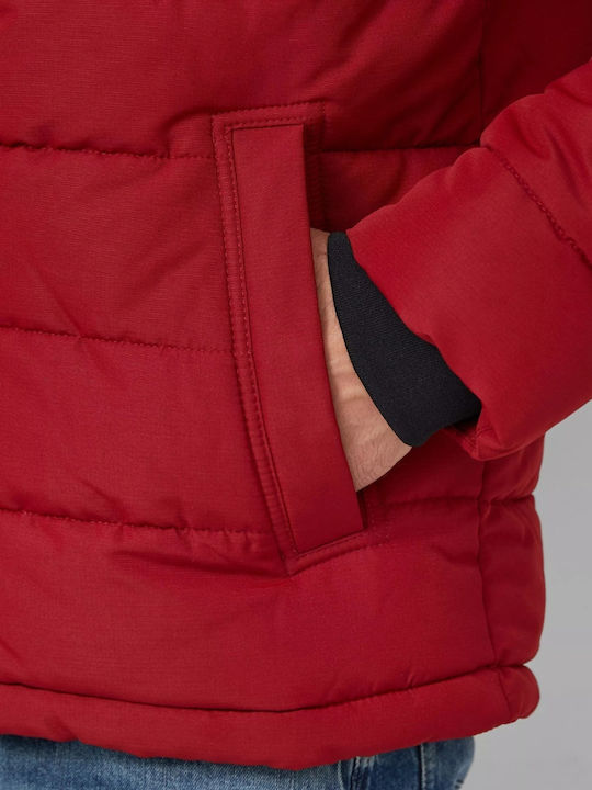 3 in 1 Winter Jacket Puffer Dark Red