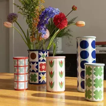 &Klevering Vază Ceramică Multicoloră Φ9xÎ19cm